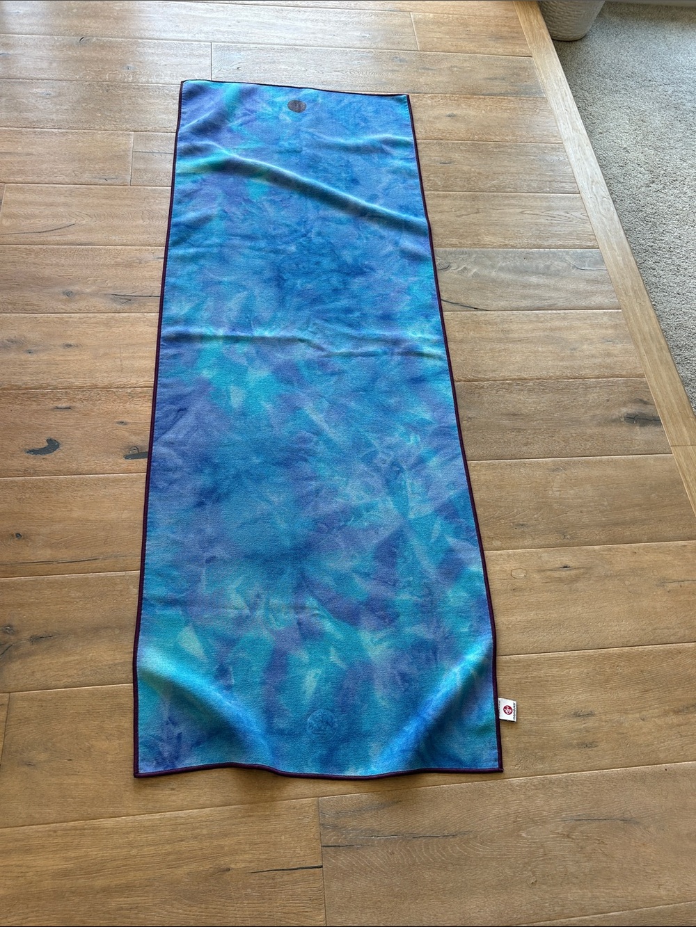 Blue & Teal Microfiber Towel - Hot Yoga